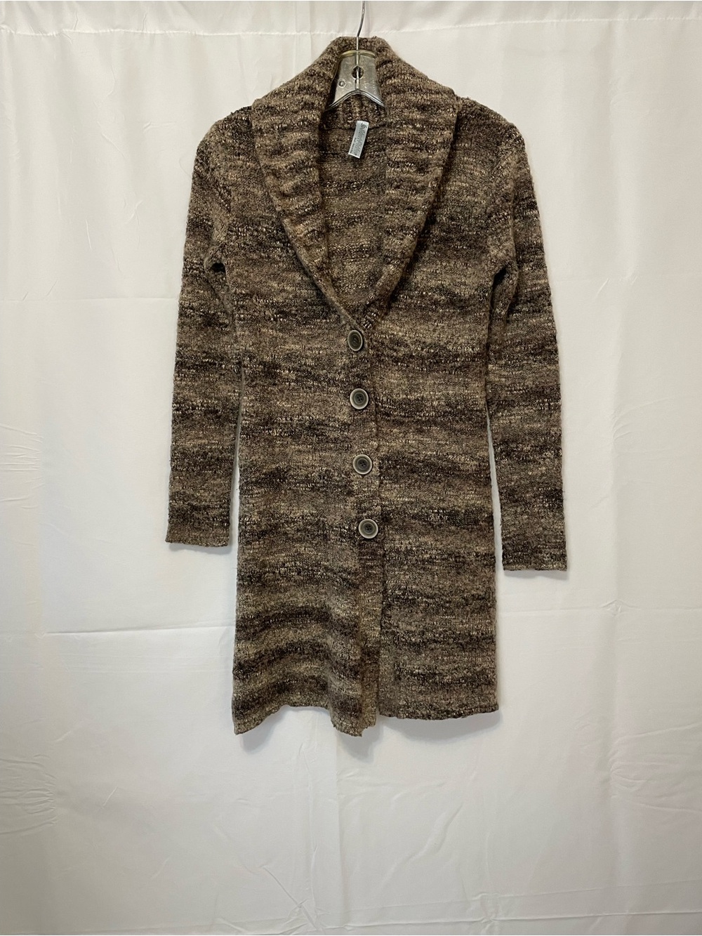 Colorado Clothing Shawl-Collar Button Front Cardigan Brown Women’s Small